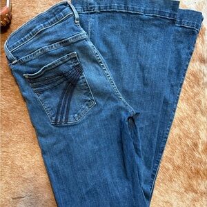7 For All Mankind Dark Blue Flare Jeans